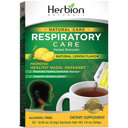 Respiratory Care Herbal Granules - Lemon Flavor, 10 Sachets, Herbion