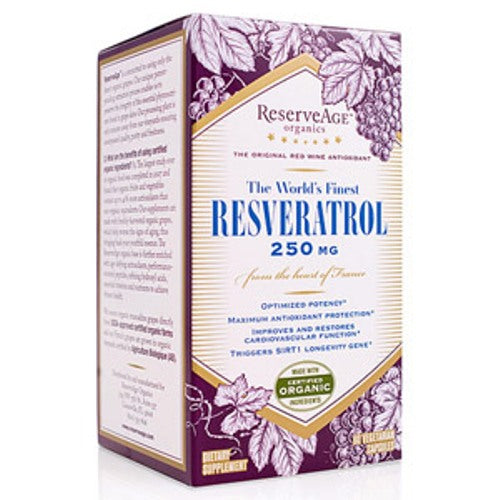 Resveratrol 250 mg, Value Size, 120 Veggie Capsules, ReserveAge Organics