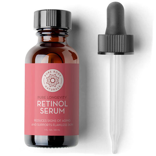 Retinol Face Serum, 1 oz, Pure Body Naturals