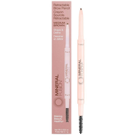 Retractable Brow Pencil - Medium Brown, 0.03 oz, Mineral Fusion Cosmetics