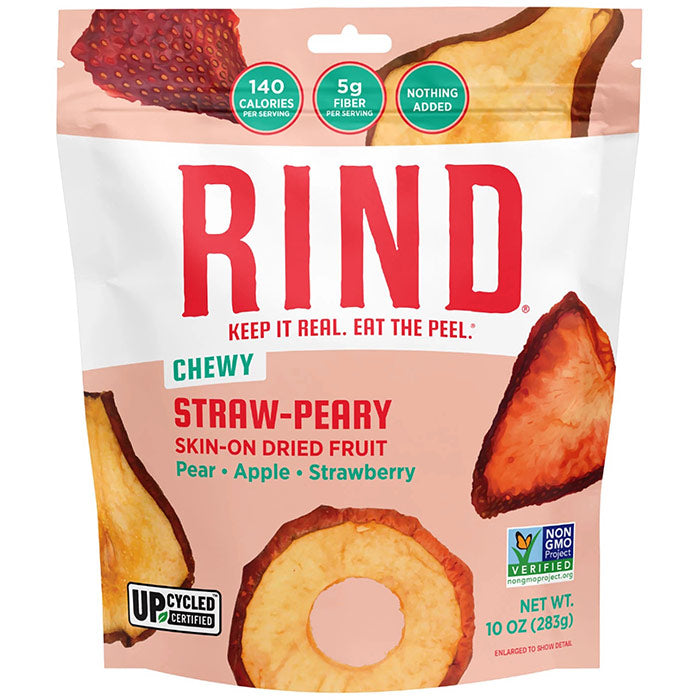 RIND Straw-Peary Skin-On Dried Fruit, 10 oz (283 g)