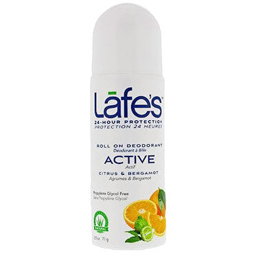 Lafe's Roll On Deodorant - Active, 2.5 oz, Natural BodyCare