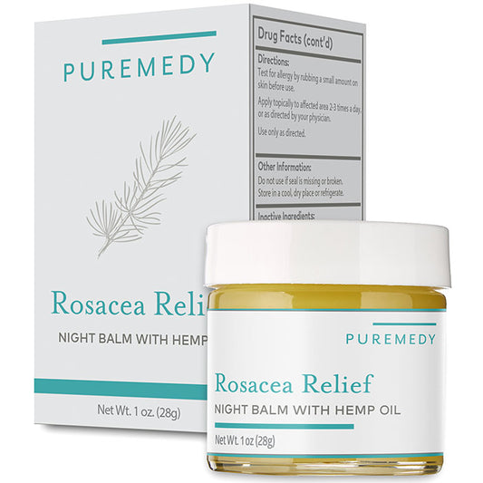 Rosacea Relief Night Balm, 1 oz, Puremedy