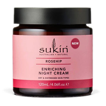 Rosehip Enriching Night Cream, 4.06 oz, Sukin