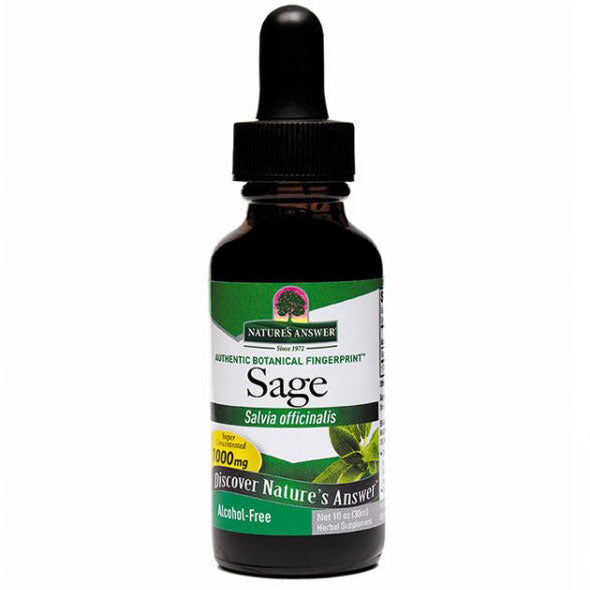 Sage Extract Liquid Alcohol-Free, 1 oz, Nature's Answer