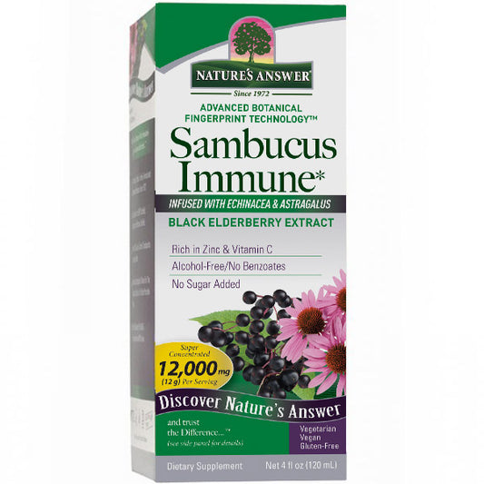 Sambucus Immune Formula, With Black Elderberry Extract, 4 oz, Nature's Answer