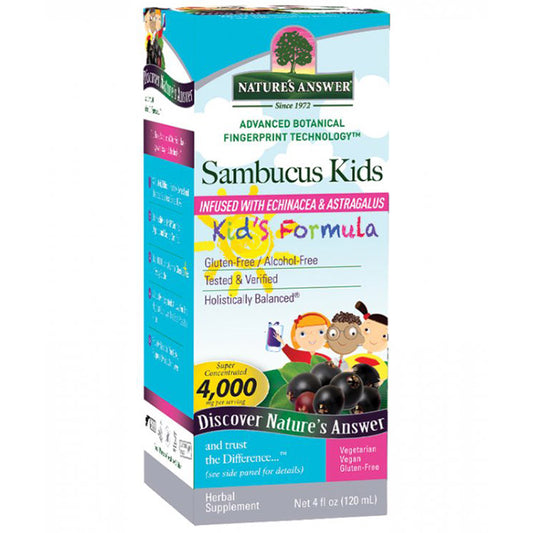 Sambucus Kid's Formula, Black Elderberry Extract, 4 oz, Nature's Answer