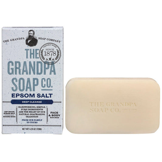 Epsom Salt Bar Soap for Face & Body, 4.25 oz, Grandpa's Brands