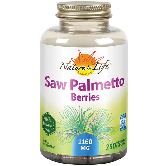 Saw Palmetto Berries, 250 Vegetarian Capsules, Nature's Life