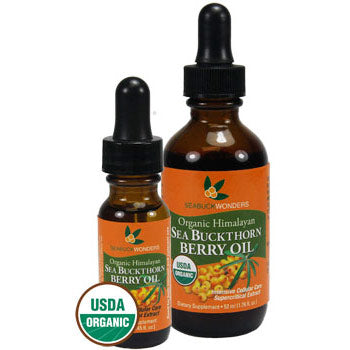 Organic Himalayan Sea Buckthorn Berry Oil Liquid, 1.76 oz, Seabuck Wonders