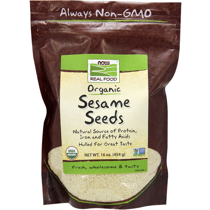 Organic Sesame Seeds, Hulled for Great Taste, 1 lb, NOW Foods