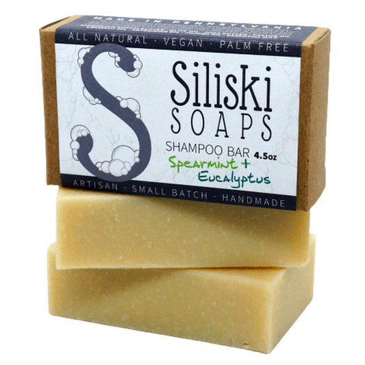 Shampoo Bar - Spearmint & Eucalyptus, 4.5 oz, Siliski Soaps