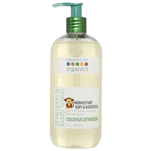 Shampoo & Body Wash, Coconut Pineapple, 16 oz, Nature's Baby Organics