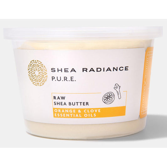 Raw Shea Butter - Orange & Clove Essential Oils, 7.5 oz, Shea Radiance