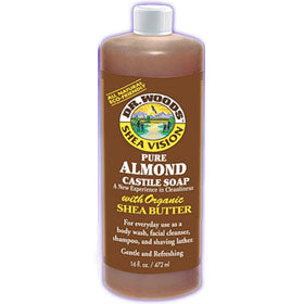 Shea Vision, Pure Almond Castile Soap with Organic Shea Butter, 32 oz, Dr. Woods