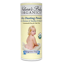 Organic Silky Dusting Powder, Fragrance Free, Talc Free Baby Powder, 4 oz, Nature's Baby Organics