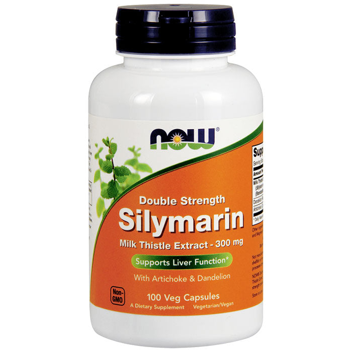 Silymarin 300 mg, Double Strength Milk Thistle Extract, 100 Veg Capsules, NOW Foods