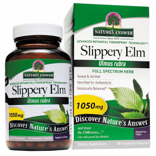 Slippery Elm Bark, 90 Vegetarian Capsules, Nature's Answer