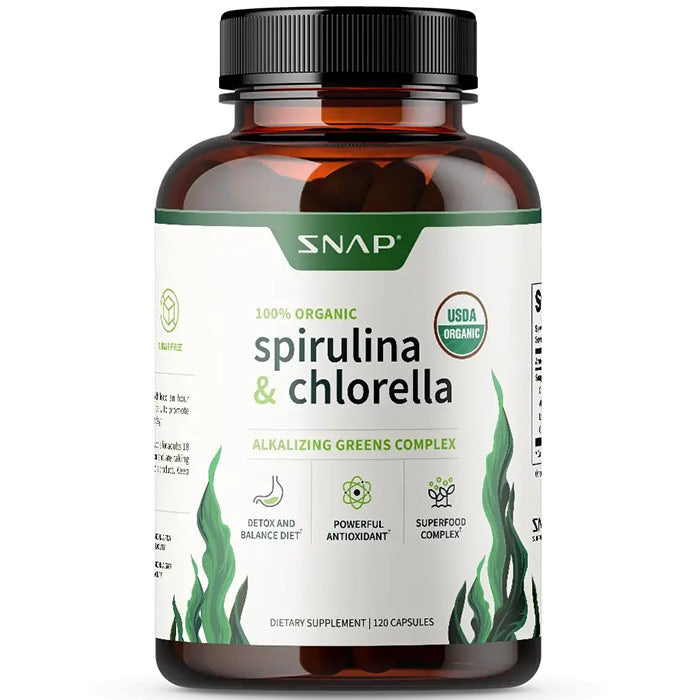 Spirulina & Chlorella, 120 Capsules, Snap Supplements