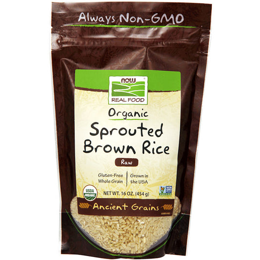 Sprouted Brown Rice, Organic, 16 oz, NOW Foods