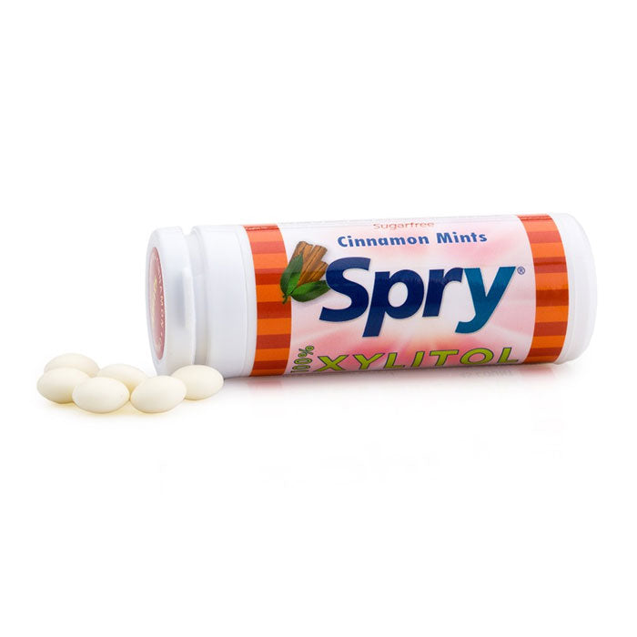 Spry Xylitol Mints - Cinnamon, 45 ct x 6 Tubes, Xlear (Xclear)