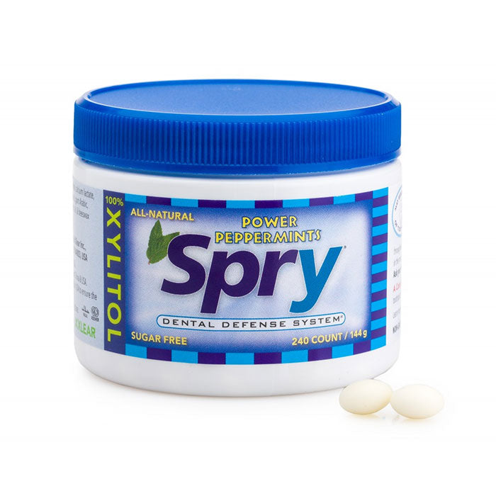 Spry Xylitol Mints - Peppermint, Sugar Free, 240 ct Jar, Xlear (Xclear ...