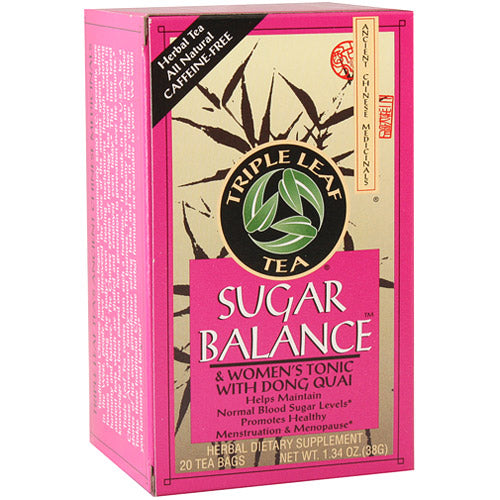 Sugar Balance & Women's Tonic Herbal Tea, 20 Tea Bags, Triple Leaf Tea