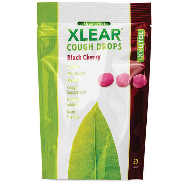 Sugar Free Cough Drops, Black Cherry, 30 Lozenges, Xlear (Xclear)