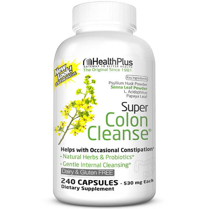 Super Colon Cleanse Cap, Value Size, 240 Capsules, Health Plus Inc.