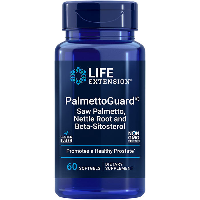 Saw Palmetto PalmettoGuard/Nettle Root Formula with Beta-Sitosterol, 60 Softgels, Life Extension