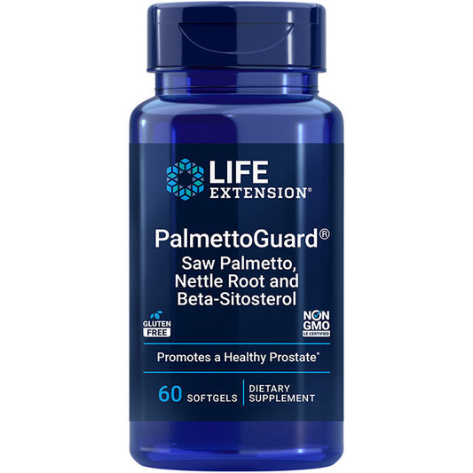 Saw Palmetto PalmettoGuard/Nettle Root Formula with Beta-Sitosterol, 60 Softgels, Life Extension