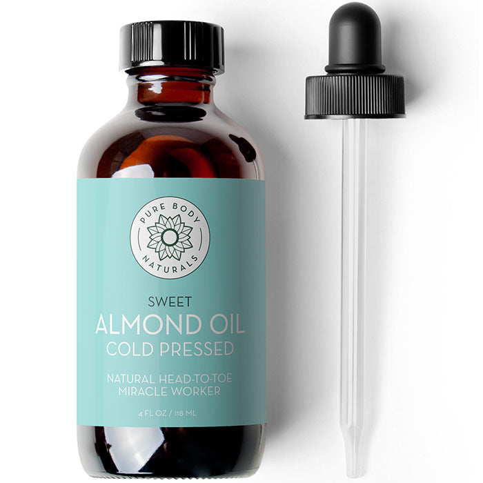 Sweet Almond Oil, 4 oz, Pure Body Naturals