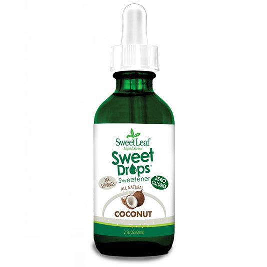 SweetLeaf Liquid Stevia Sweet Drops Sweetener - Coconut, 2 oz, Wisdom Natural Brands