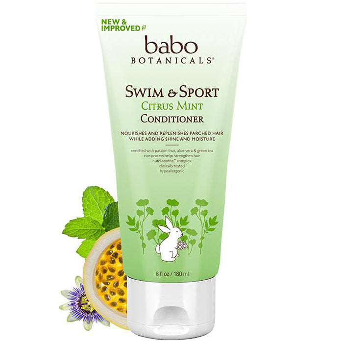 Swim & Sport Conditioner, Citrus Mint, 6 oz, Babo Botanicals