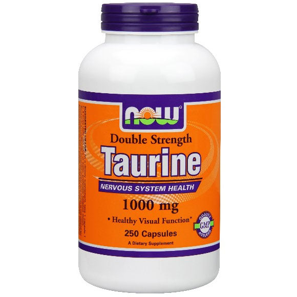 Taurine Double Strength, 1000 mg, 250 Capsules, NOW Foods