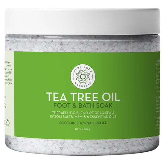 Tea Tree Oil Foot & Bath Soak, 20 oz, Pure Body Naturals