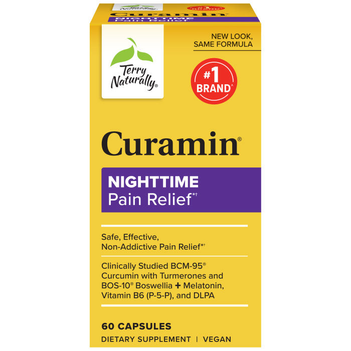 Terry Naturally Curamin Nighttime Pain Relief, Value Size, 60 Capsules, EuroPharma