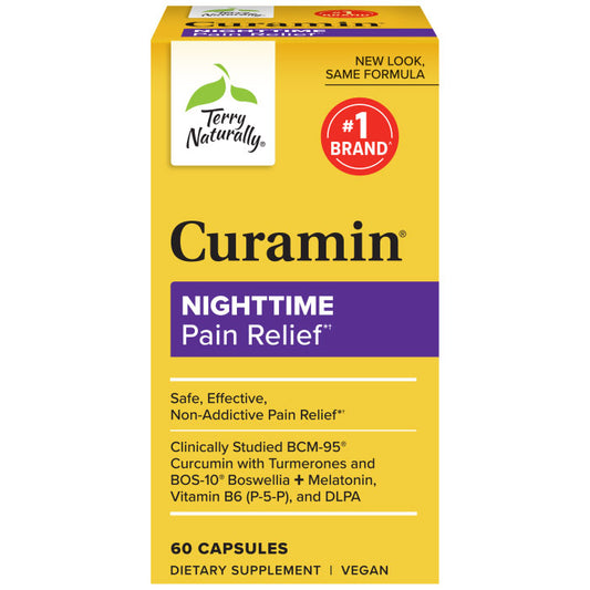 Terry Naturally Curamin Nighttime Pain Relief, Value Size, 60 Capsules, EuroPharma