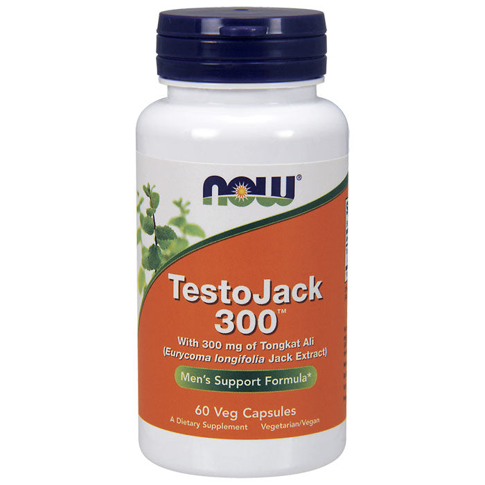 TestoJack 300, Tongkat Ali 300 mg, 60 Vegetarian Capsules, NOW Foods