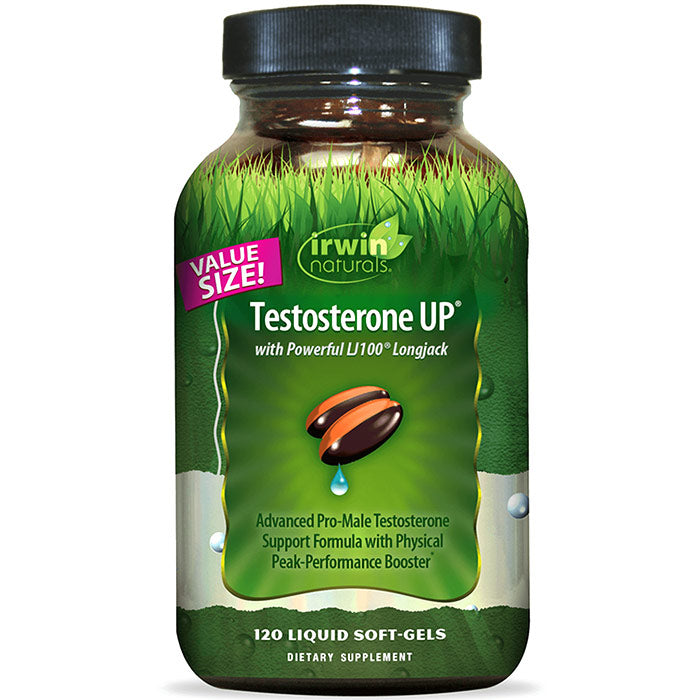 Testoserone Liquid Testosterone UP, Value Size, 120 Liquid Soft-Gels, Irwin Naturals ...