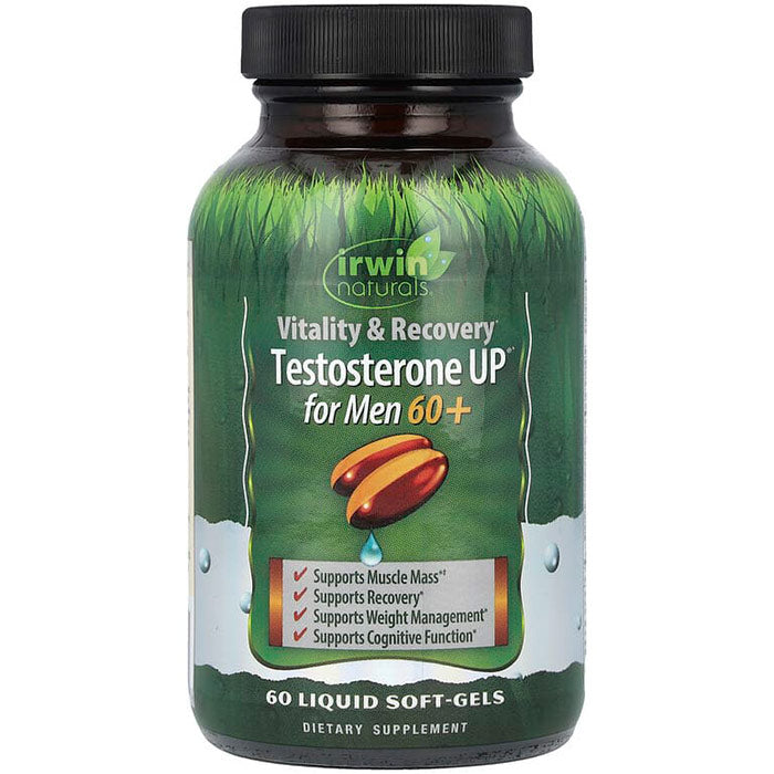 Testosterone UP for Men 60+, 60 Liquid Soft-Gels, Irwin Naturals