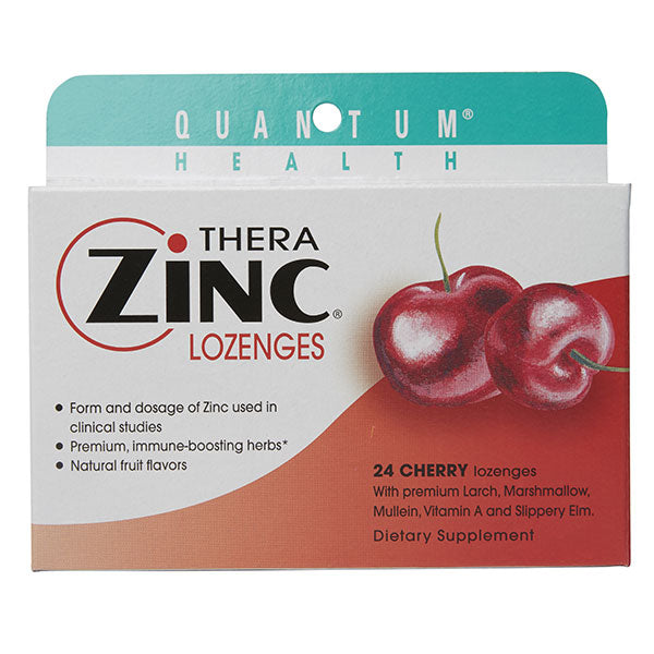 Thera Zinc Lozenges, Cherry, 24 loz, Quantum Health