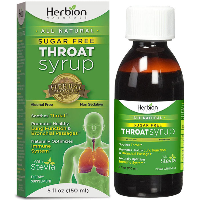 Sugar Free Throat Syrup, 5 oz, Herbion