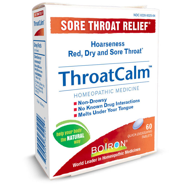 ThroatCalm, Sore Throat Relief (Throat Calm), 60 Tablets, Boiron