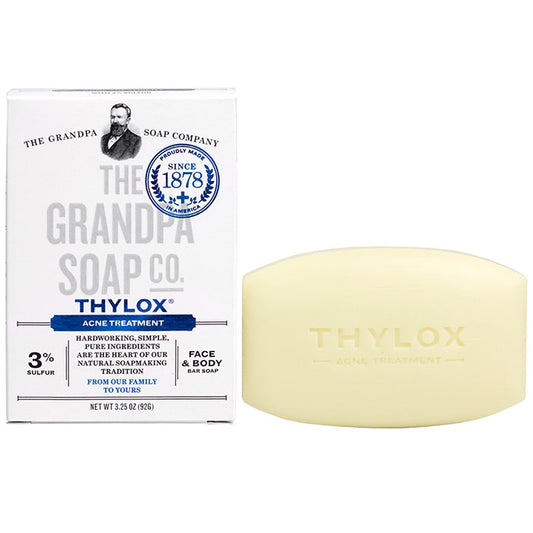 Thylox Acne Treatment Soap with Sulfur, 3.25 oz, Grandpa's Brands