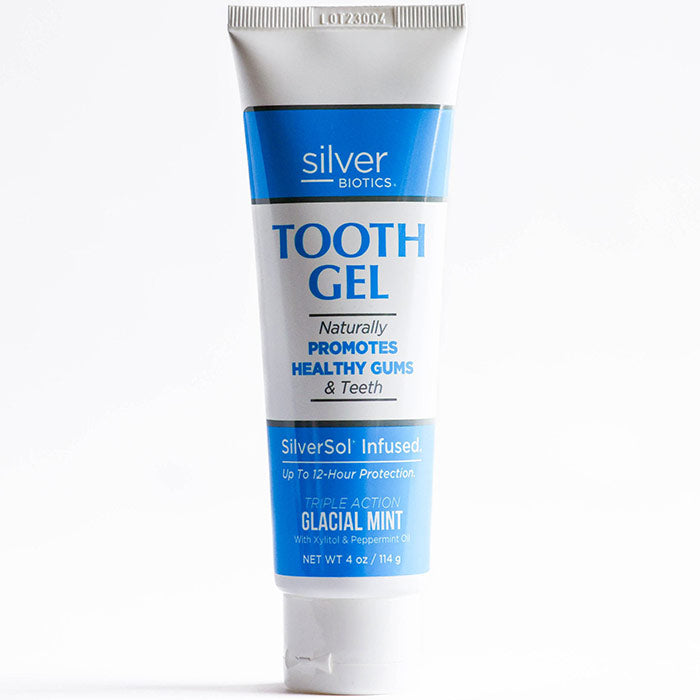 Tooth Gel - Glacial Mint, 4 oz, Silver Biotics