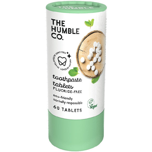 Toothpaste Tablets - Mint, Fluoride-Free, 60 Tablets, The Humble Co.