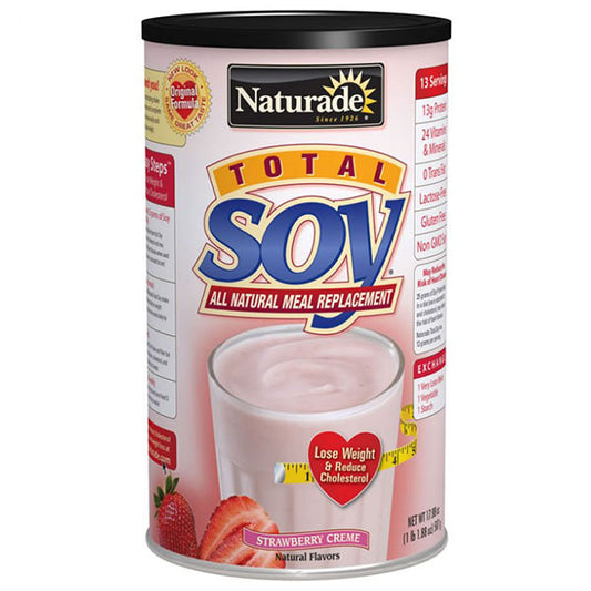 Total Soy All Natural Meal Replacement, Strawberry Cream, 17.88 oz (507 g), Naturade