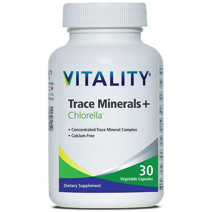 Trace Minerals + Chlorella, 30 Vegetable Capsules, Vitality