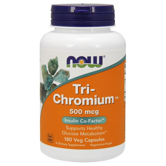 Tri-Chromium 500 mcg + Cinnamon, 180 Vcaps, NOW Foods